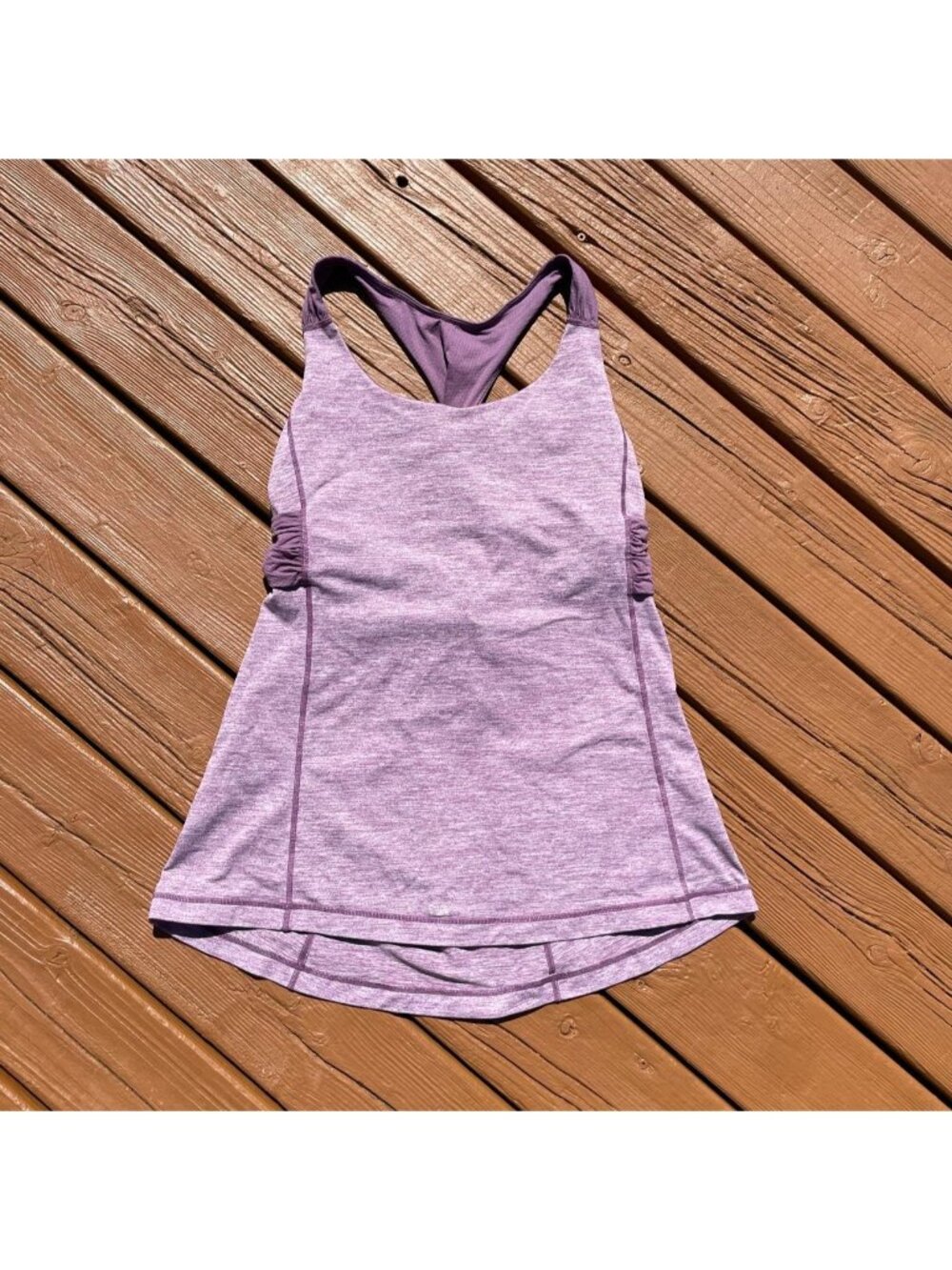 2000s Lululemon purple cross back active tank size 12